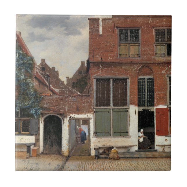 Johannes Vermeer - Little Street Fliese (Vorderseite)