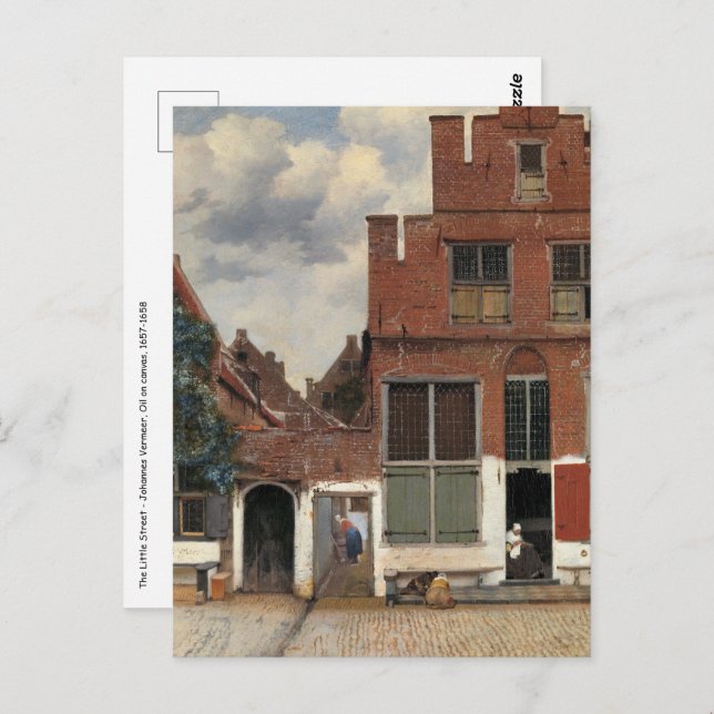 Johannes Vermeer - Little Street Postkarte (Vorne/Hinten)