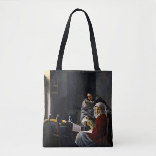 Johannes Vermeer - Mädchen beim Musikunterricht un