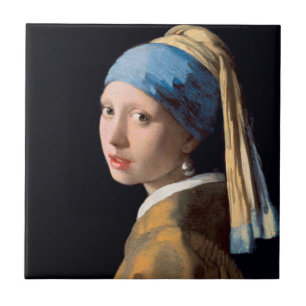 JOHANNES VERMEER - Mädchen mit dem Perlenohrring 1 Fliese