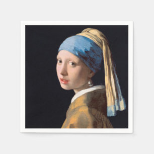 JOHANNES VERMEER - Mädchen mit einem Perlenohrrin Serviette