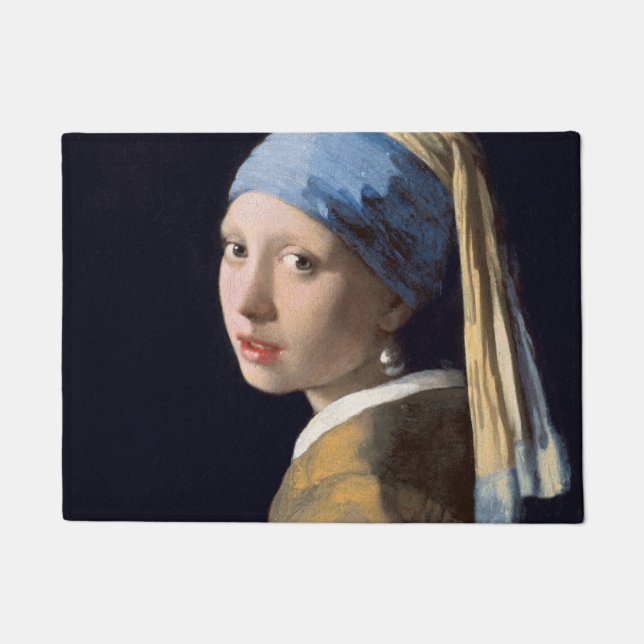 JOHANNES VERMEER - Mädchen mit einem Perlenohrring Fußmatte (Vorderseite)