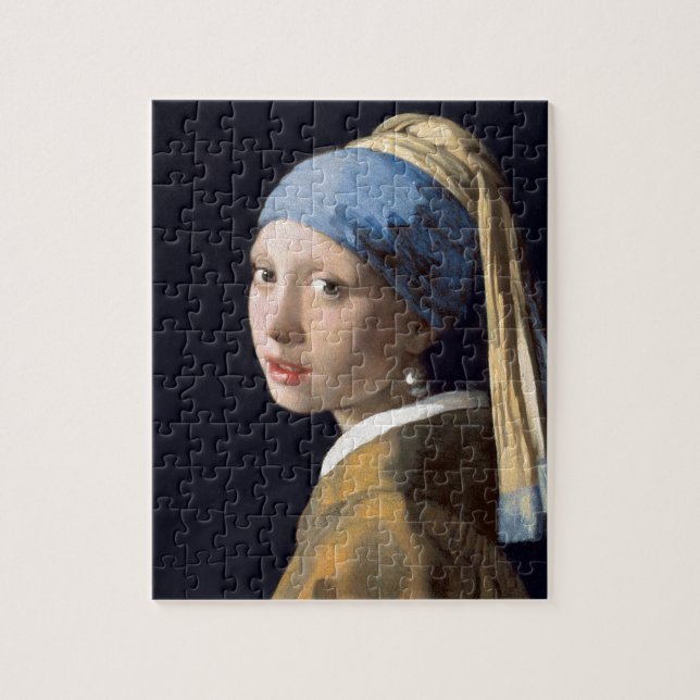 Johannes Vermeer - Mädchen mit einem Puzzle (Vertikal)