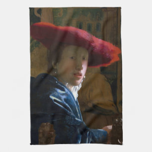 Johannes Vermeer - Mädchen mit einem Red Hat Geschirrtuch
