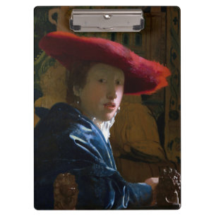 Johannes Vermeer - Mädchen mit einem Red Hat Klemmbrett