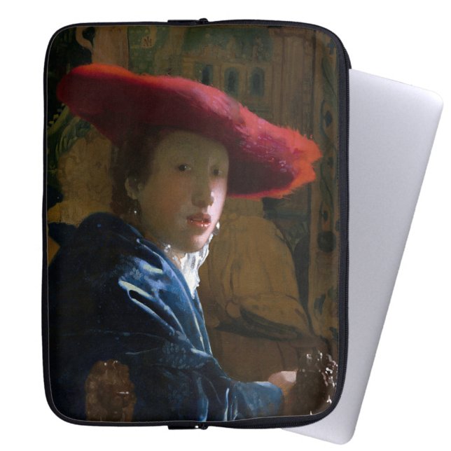 Johannes Vermeer - Mädchen mit einem Red Hat Laptopschutzhülle (Von Creator hochgeladen)