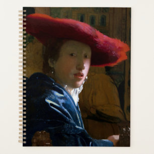 Johannes Vermeer - Mädchen mit einem Red Hat Planer