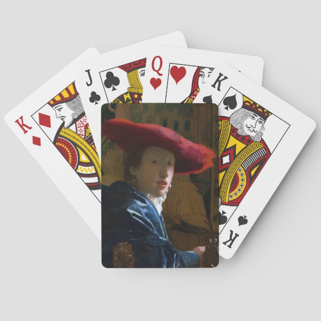 Johannes Vermeer - Mädchen mit einem Red Hat Spielkarten (Rückseite)