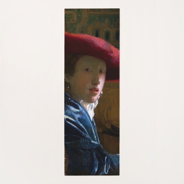 Johannes Vermeer - Mädchen mit einem Red Hat Yogamatte (Rückseite)