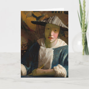Johannes Vermeer - Mädchen mit Flöte Karte