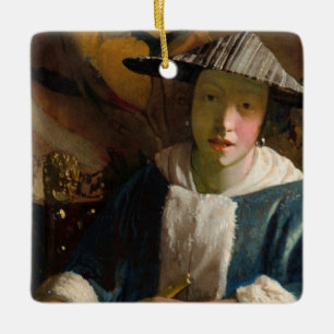 Johannes Vermeer - Mädchen mit Flöte Keramikornament