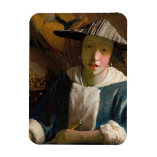 Johannes Vermeer - Mädchen mit Flöte Magnet