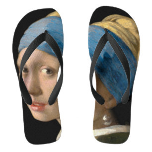 Johannes Vermeer - Mädchen mit Perle Flip Flops