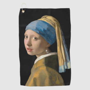Johannes Vermeer - Mädchen mit Perle Golfhandtuch