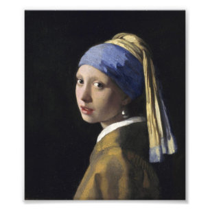 Johannes Vermeer - Mädchen mit Perle Ohrgehänge Fotodruck