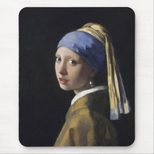 Johannes Vermeer - Mädchen mit Perle Ohrgehänge Mousepad