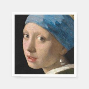 Johannes Vermeer - Mädchen mit Perle Serviette