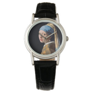 JOHANNES VERMEER - Mädchen mit Perlenohrring 1665 Armbanduhr