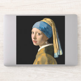 Johannes Vermeer - Mädchen mit Perlenohrring Aufkleber
