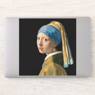 Johannes Vermeer - Mädchen mit Perlenohrring Aufkleber