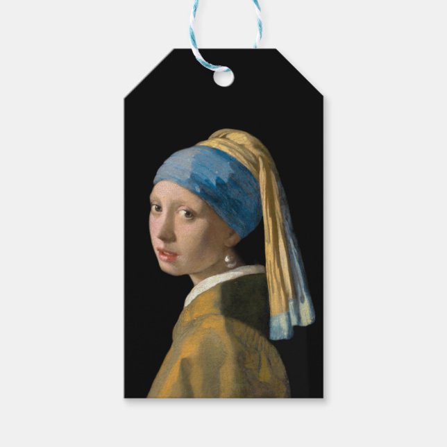 Johannes Vermeer - Mädchen mit Perlenohrring Geschenkanhänger (Vorderseite)