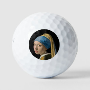 Johannes Vermeer - Mädchen mit Perlenohrring Golfball