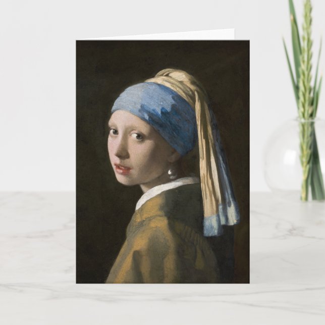 Johannes Vermeer, Mädchen mit Perlenohrring Karte (Vorderseite)