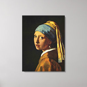 Johannes Vermeer - Mädchen mit Perlenohrring Leinwanddruck