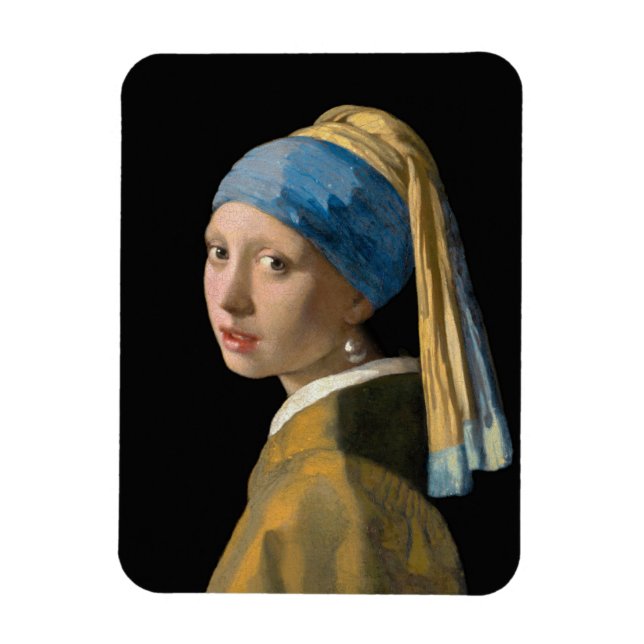 Johannes Vermeer - Mädchen mit Perlenohrring Magnet (Vertikal)