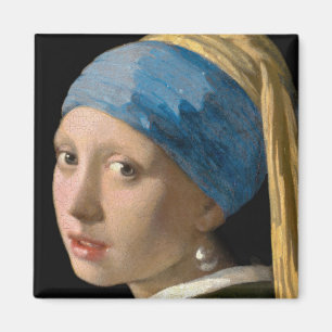 Johannes Vermeer - Mädchen mit Perlenohrring Magnet