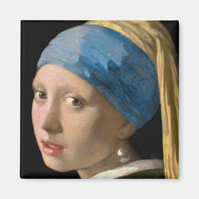 Johannes Vermeer - Mädchen mit Perlenohrring Magnet (Vorne)