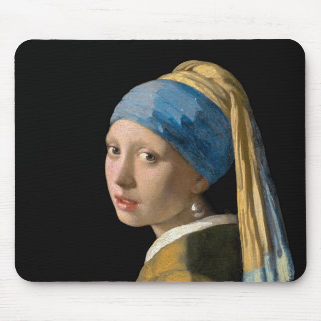 Johannes Vermeer - Mädchen mit Perlenohrring Mousepad (Vorne)