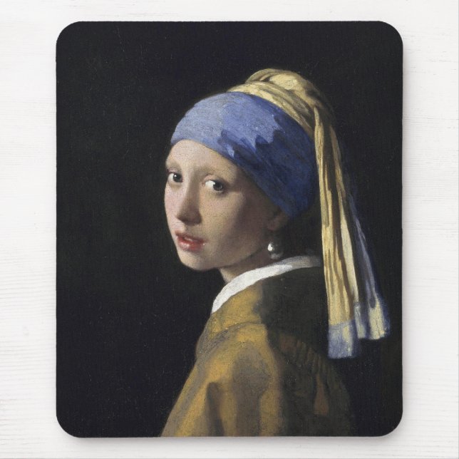 Johannes Vermeer - Mädchen mit Perlenohrring Mousepad (Vorne)