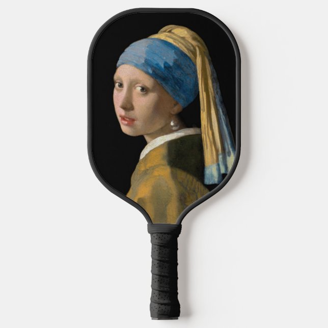 Johannes Vermeer - Mädchen mit Perlenohrring Pickleball Schläger (Vorderseite)