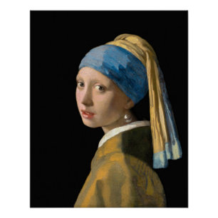 Johannes Vermeer - Mädchen mit Perlenohrring Poster