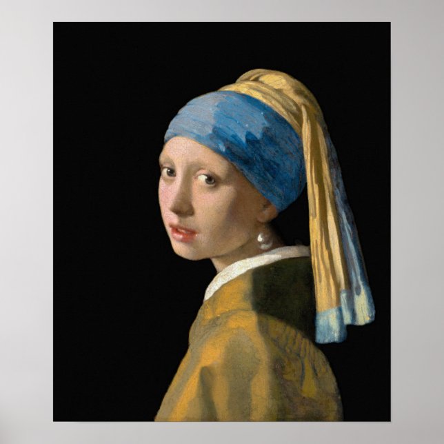 Johannes Vermeer - Mädchen mit Perlenohrring Poster (Vorne)