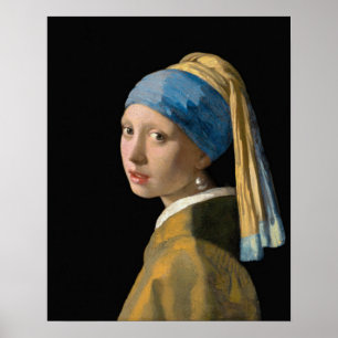 Johannes Vermeer - Mädchen mit Perlenohrring Poster