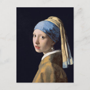 Johannes Vermeer - Mädchen mit Perlenohrring Postkarte