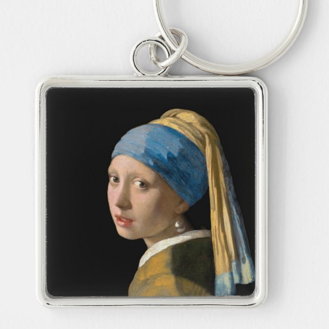 Johannes Vermeer - Mädchen mit Perlenohrring Schlüsselanhänger (Vorne)