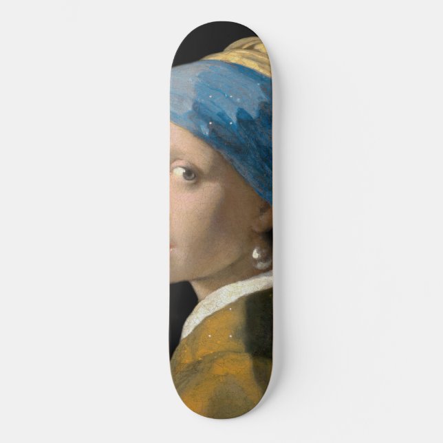 Johannes Vermeer - Mädchen mit Perlenohrring Skateboard (Vorderseite)