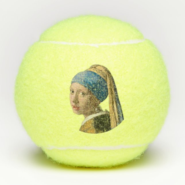 Johannes Vermeer - Mädchen mit Perlenohrring Tennisbälle (Vorderseite)