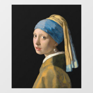 Johannes Vermeer - Mädchen mit Perlenohrring Wandaufkleber