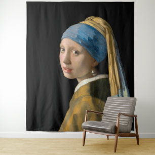 Johannes Vermeer - Mädchen mit Perlenohrring Wandteppich