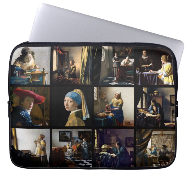 Johannes Vermeer - Masterpiece Grid Laptopschutzhülle (Vorderseite)
