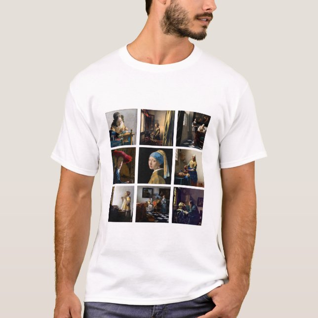 Johannes Vermeer - Masterpiece Grid T-Shirt (Vorderseite)