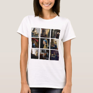 Johannes Vermeer - Masterpiece Grid T-Shirt