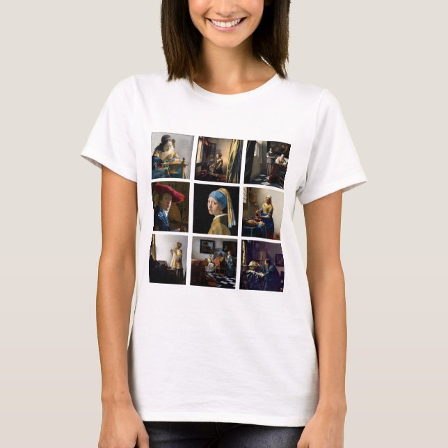 Johannes Vermeer - Masterpiece Grid T-Shirt (Vorderseite)