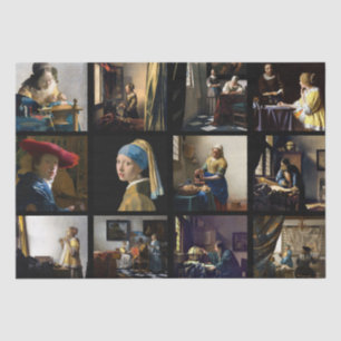 Johannes Vermeer - Meisterwerke Gitter Seidenpapier