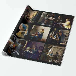 Johannes Vermeer - Meisterwerke Mosaik Geschenkpapier