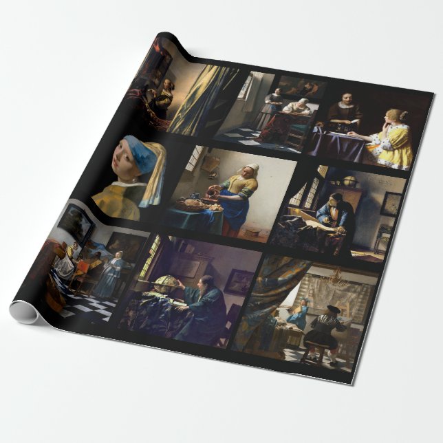 Johannes Vermeer - Meisterwerke Mosaik Geschenkpapier (Ungerollt)